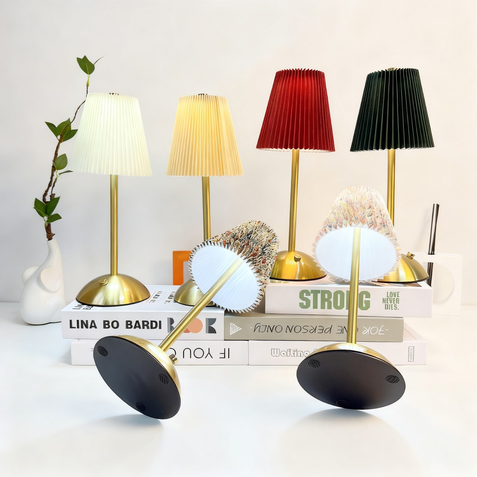 Stoff-Tischlampe mit Touchschalter, 12 Modell