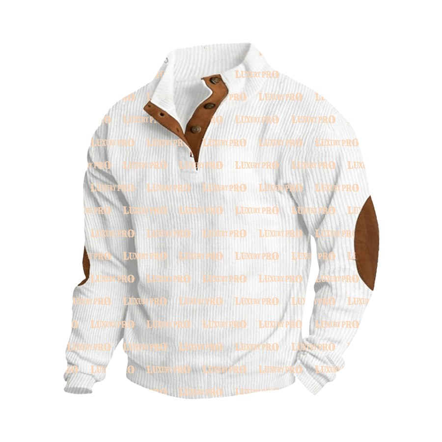 AOP Stand Collar Long Sleeve Thick Ribbed
