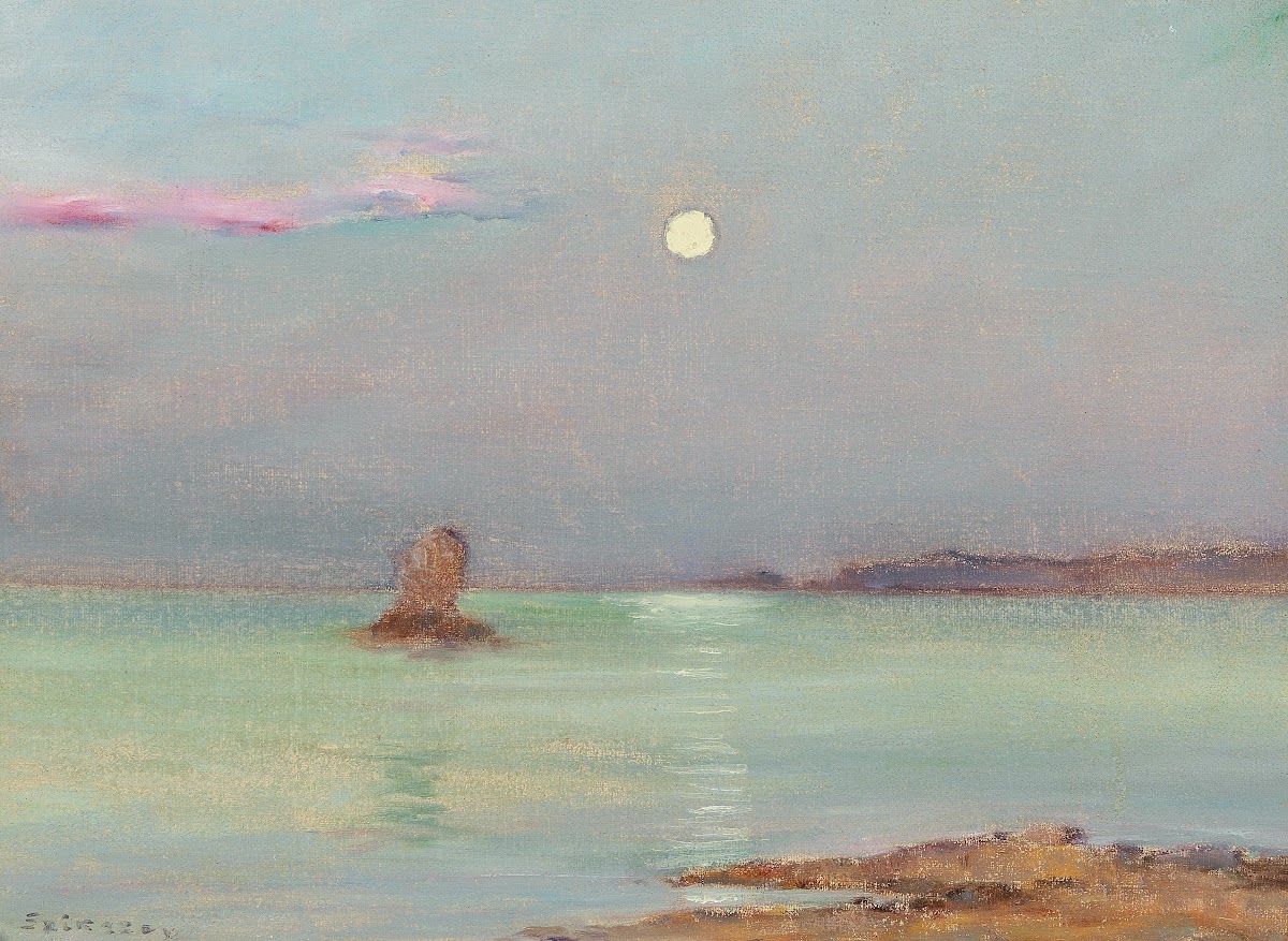 Moon Rising over the Sea