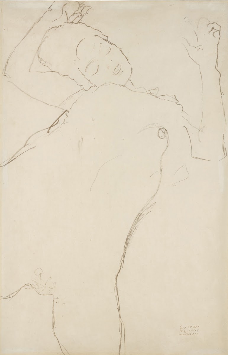 Half nude with raised arms 1917 1918