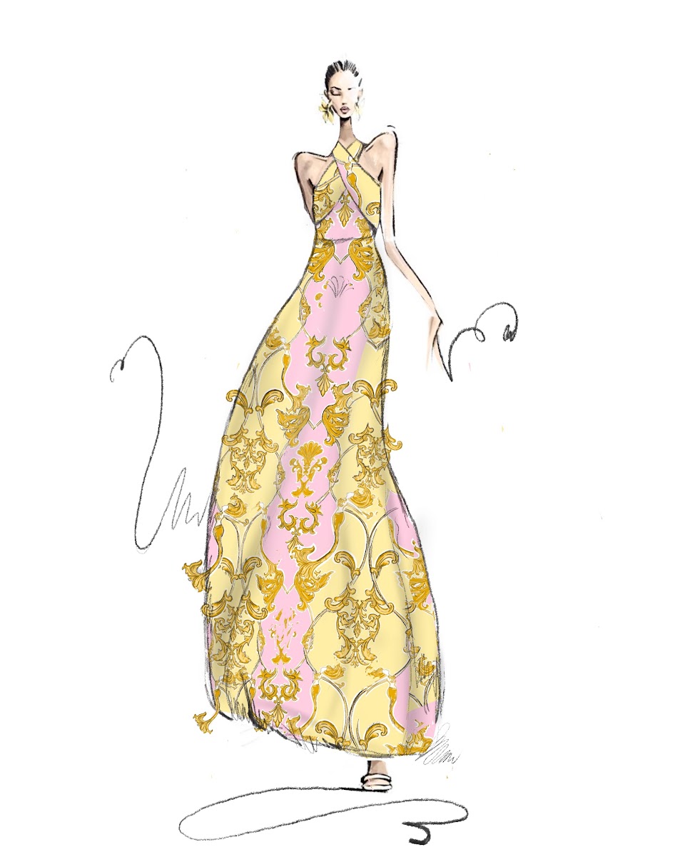 Fashion illustration — Sirens Sky collection by Beyond by Vera