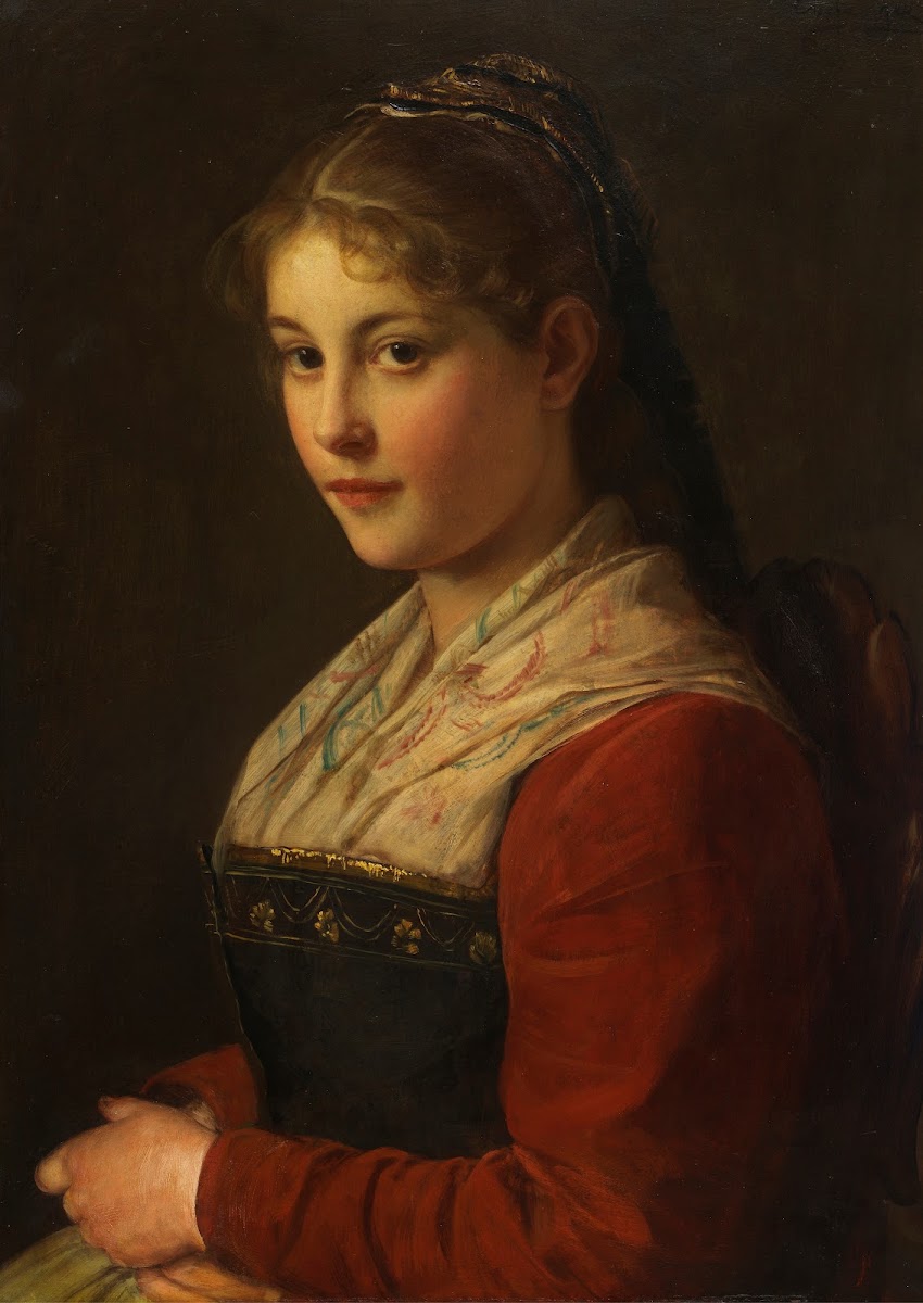 Dirndl Vor der Kirchn 1870