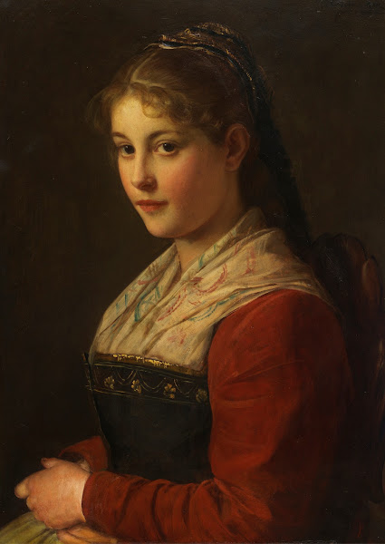 Dirndl Vor der Kirchn 1870