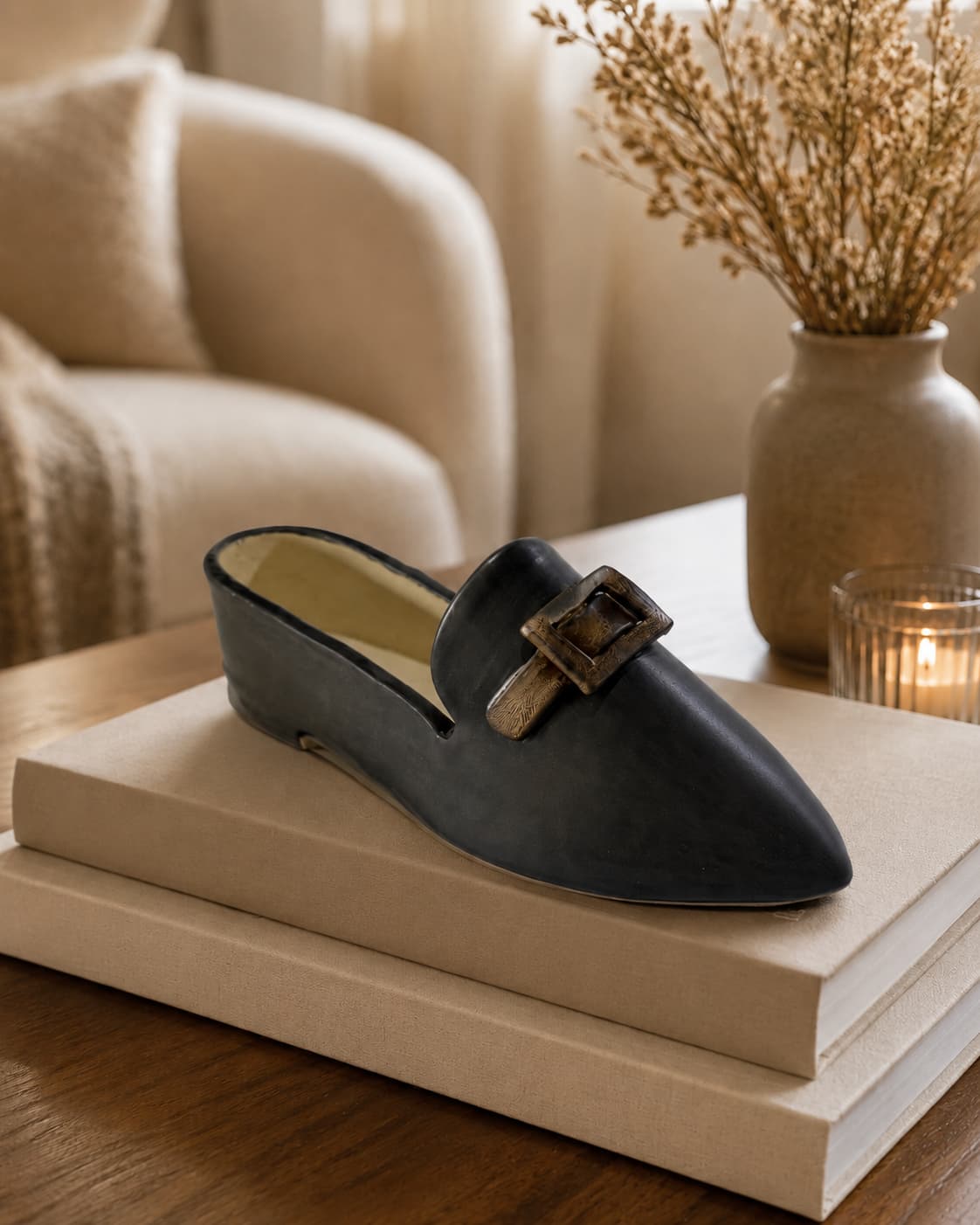 Mocasín Negro y Bronce