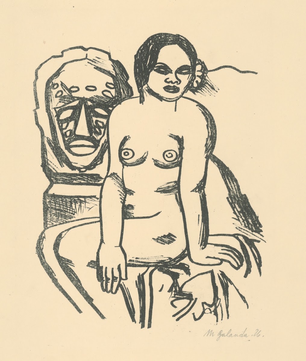 Žena a socha 1926