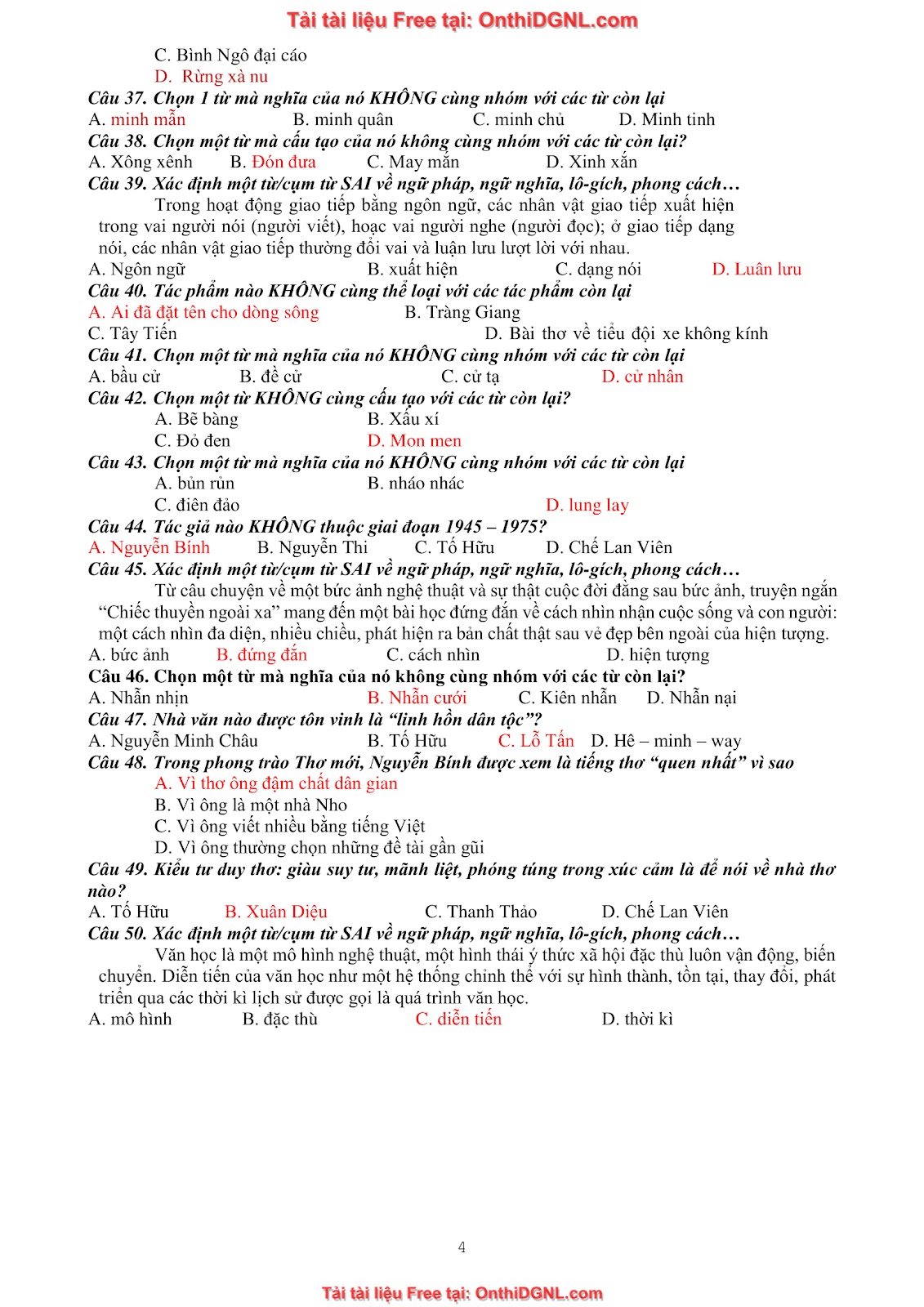 39 Đề ôn HSA - ĐỊnh tính