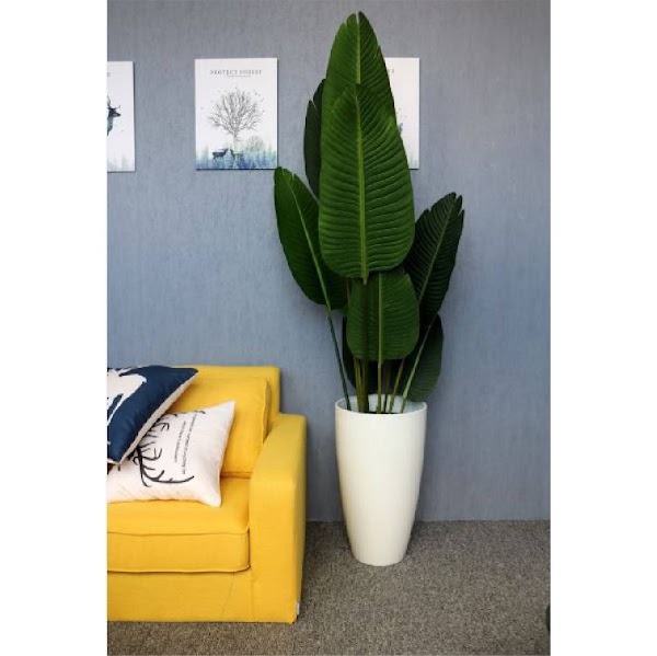 Vase Plastic White 55x30cm Pasu Putih