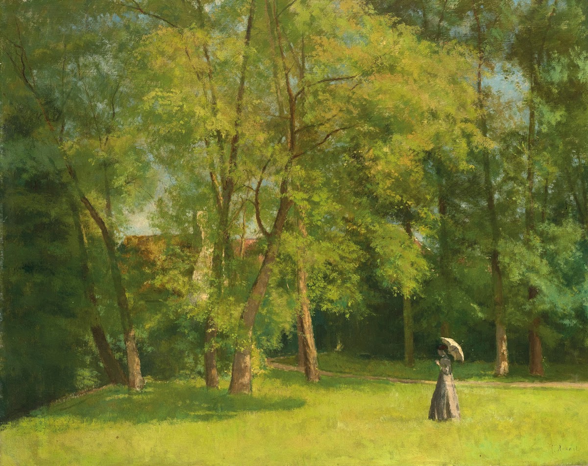 Élégante au parc 1880 90