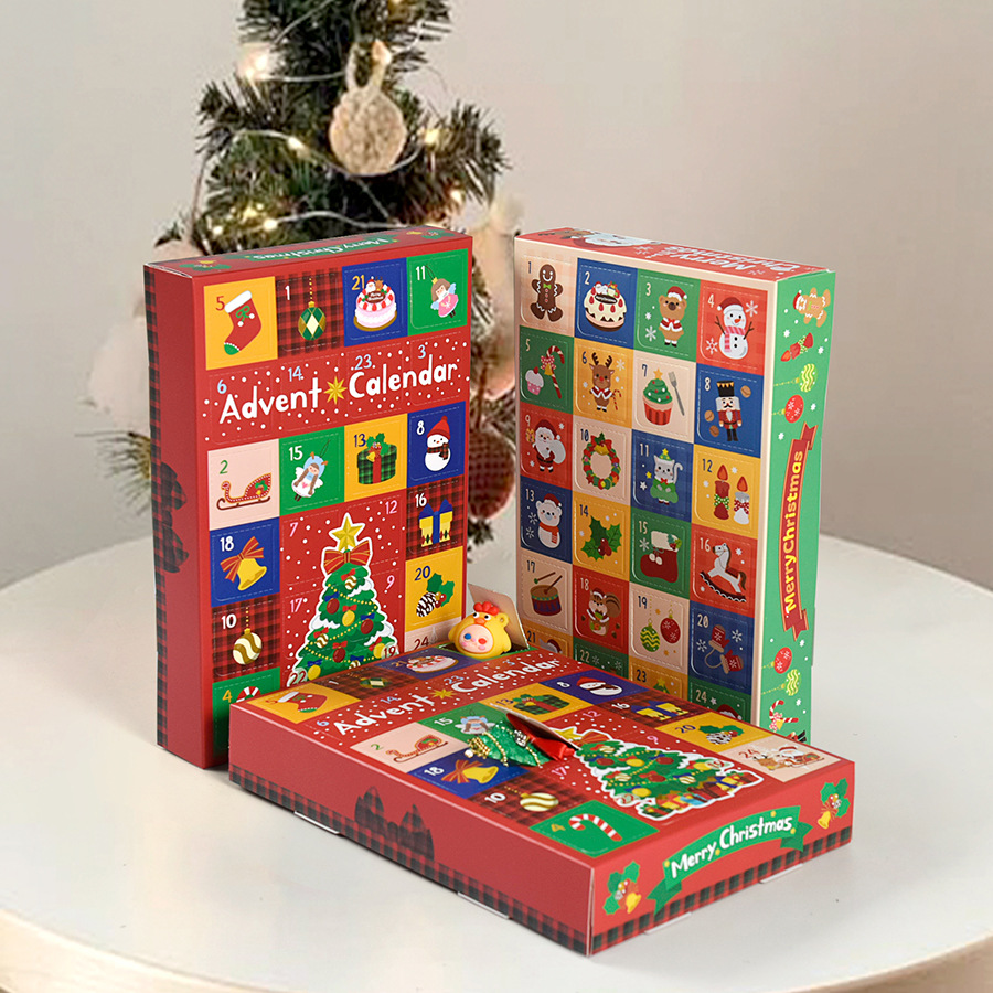 Leere 24-Fächer-Weihnachtsbox für Adventskalender