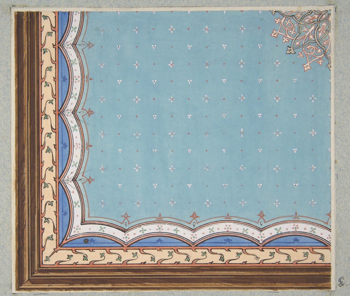 Design for the painted decoration of a ceiling 19th Century