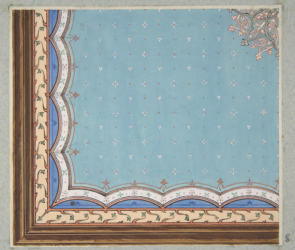 Design for the painted decoration of a ceiling 19th Century