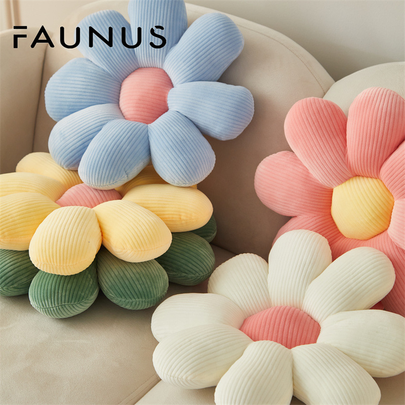 Sitzkissen mit Blumenmuster aus Polyester