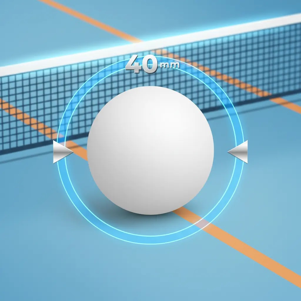 Diameter Bola Tenis Meja Sesuai Standar Internasional