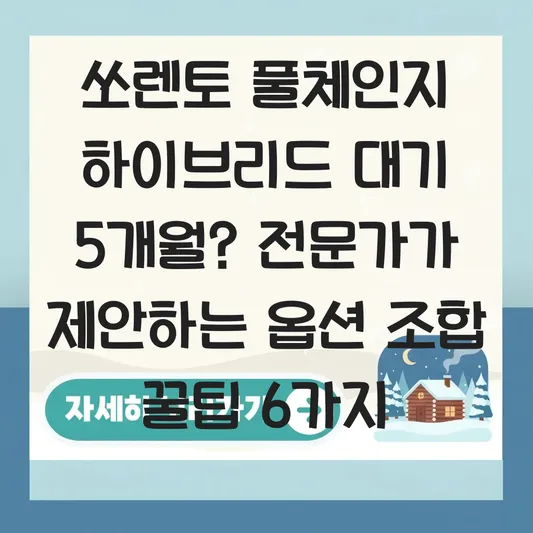 기아 쏘렌토 풀체인지 하이브리드 대기 기간 및 옵션 추천 조합 대표 이미지
