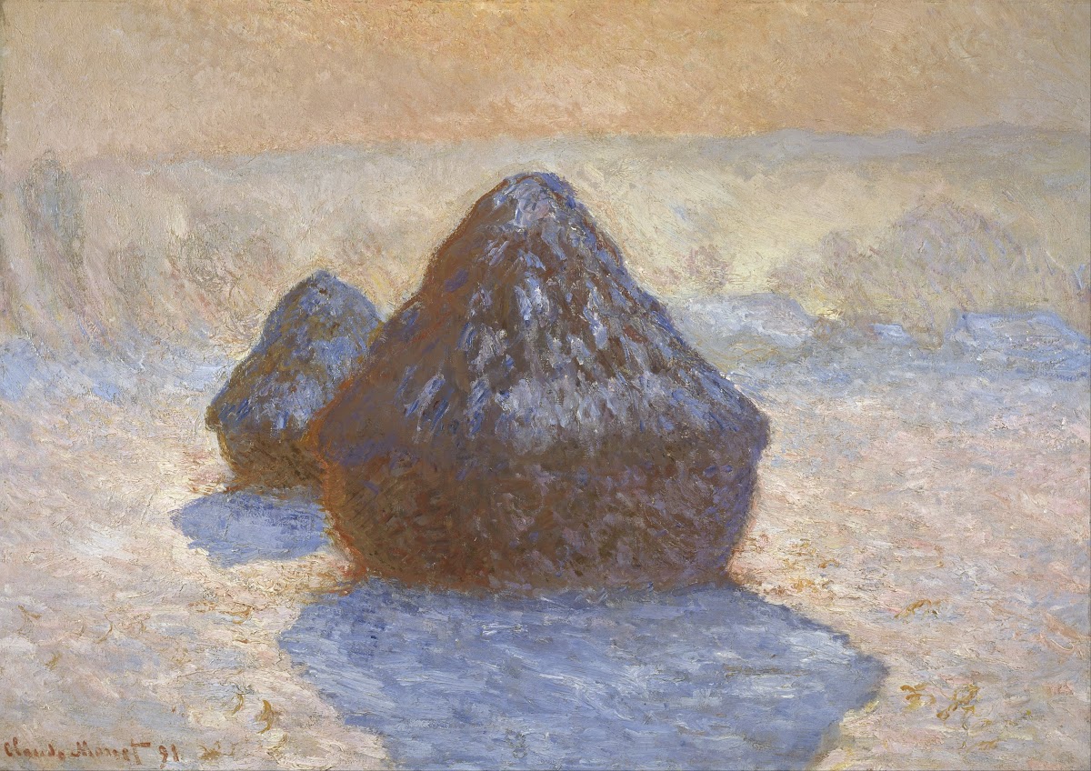 Haystacks  Snow Effect 1891