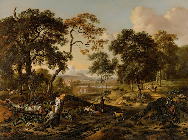 Landscape With Sportsmen Resting By A Path 1670