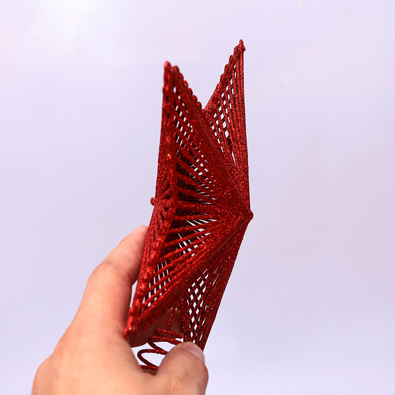 Weihnachtsbaum-Spitzenstern, 20 cm, mit Glitzer-Design