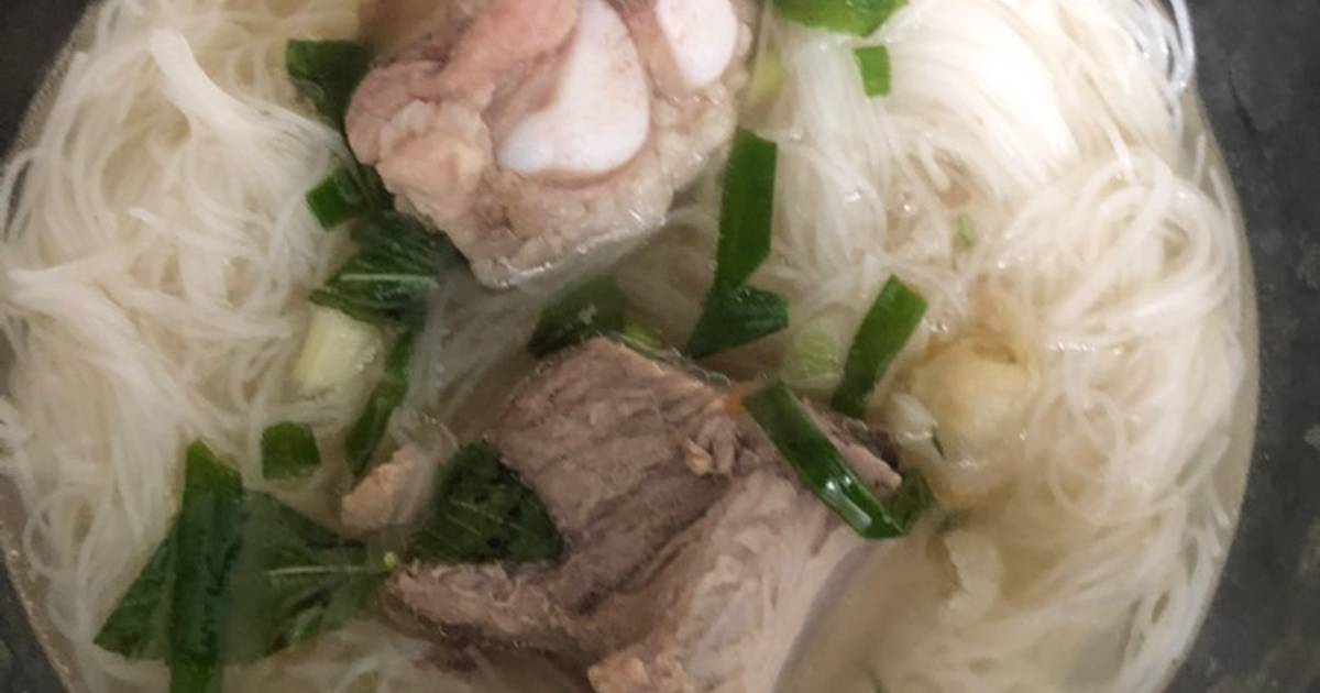 Bún gạo sườn non