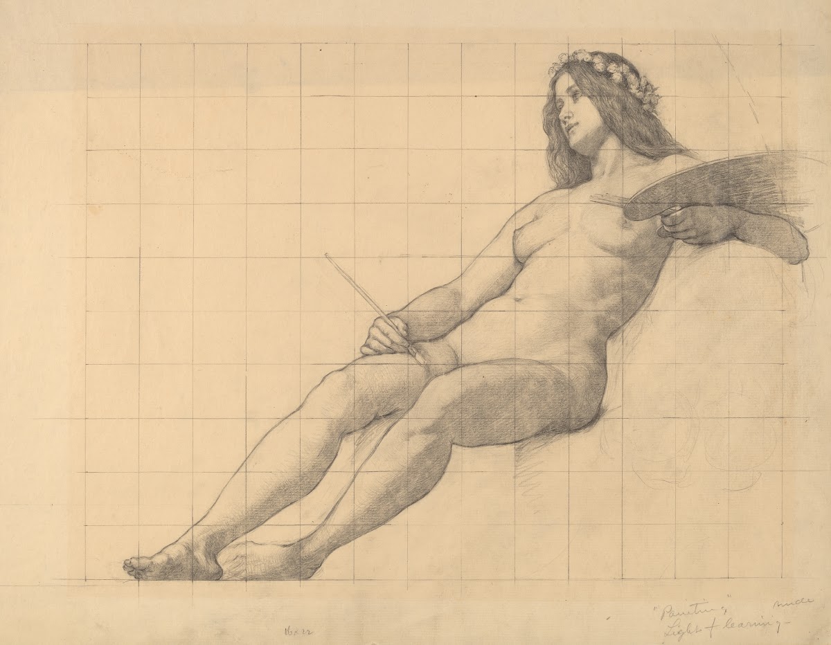 Reclining Female Nude Study for Painting