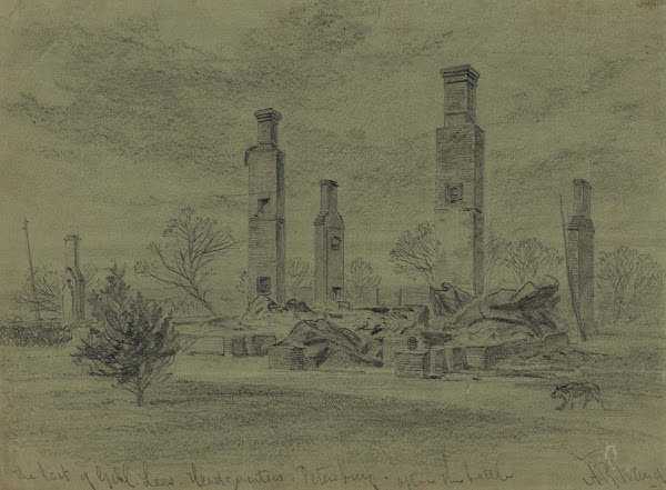 The last of Genl Lees Headquarters  Petersburg  after the battle 1865