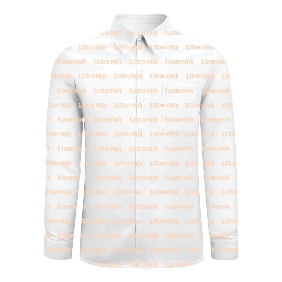AOP Long Sleeve Shirt Slub Linen With Pocket