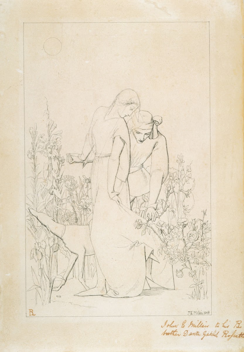 Lovers by a Rosebush 1848