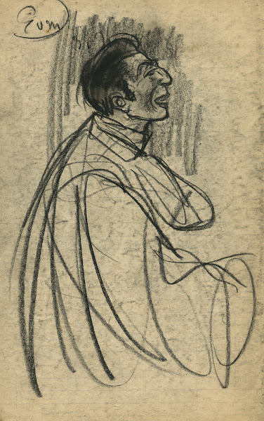 Portret van een zittende man