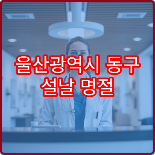 울산광역시 동구 설날 명절 응급의료센터 24시간 진료 안내