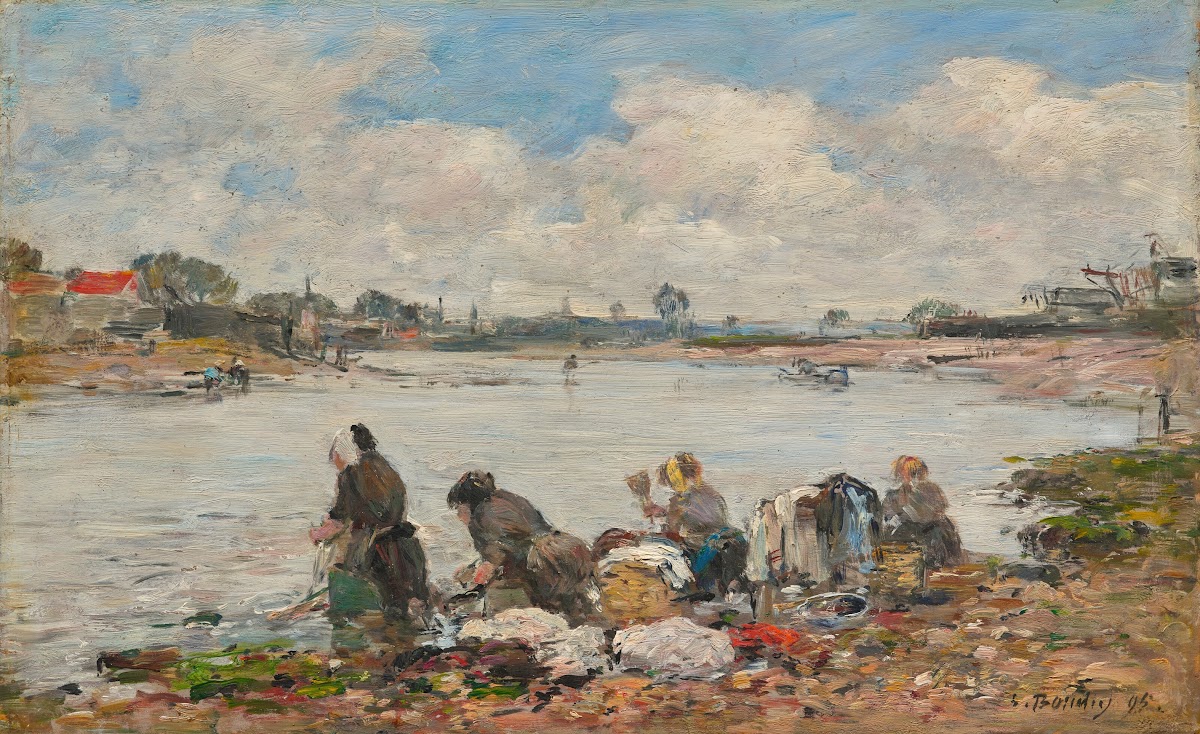 Laveuses au bord de la Touques 1895