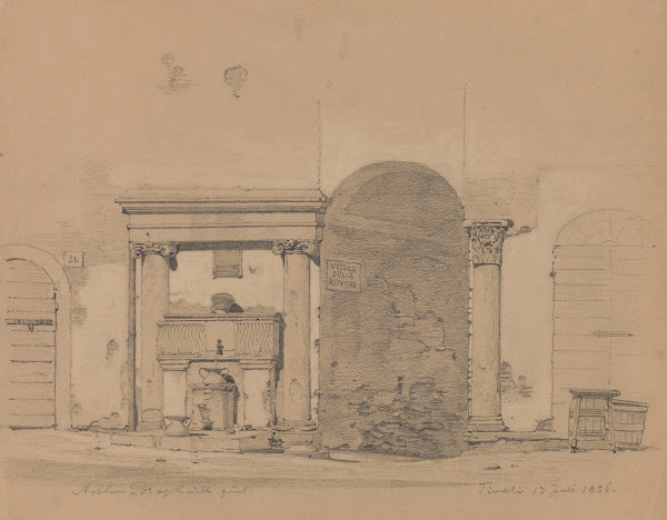 Gate Leading to Vicoli dei Grana near Piazza Palatina in Tivoli 1853