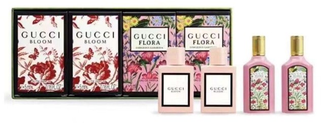 ESTUCHE MINIS GUCCI MUJER 4PZS 5ML EDP 2 GUCCI BLOOM + 2 GUCCI GARDENIA