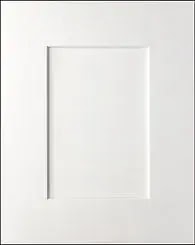 Value Collection White Shaker cabinet door sample available through NEARME Kitchen & Bath