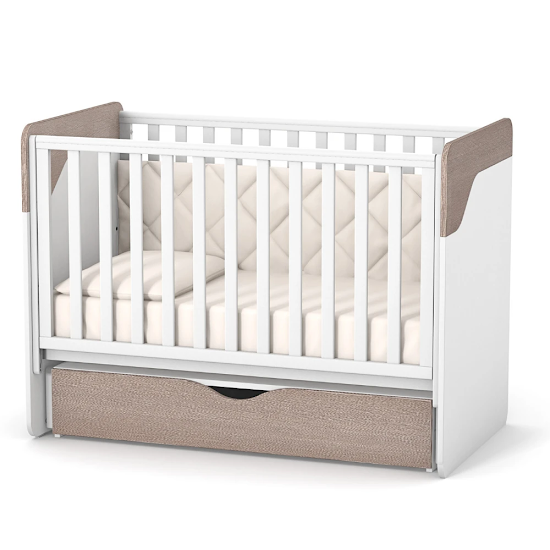 Bed Veres LD4 Sydney with pendulum and drawer cappuccino/white