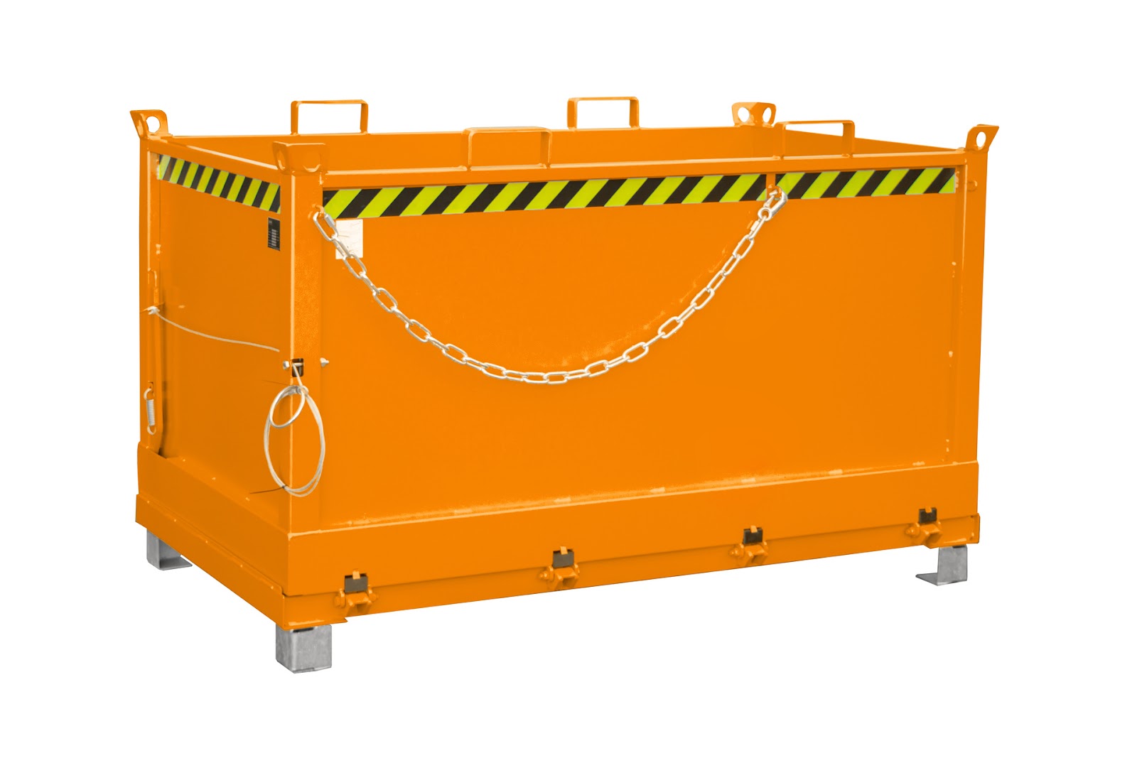Bodemklepcontainer FB 1500, gelakt, Geeloranje