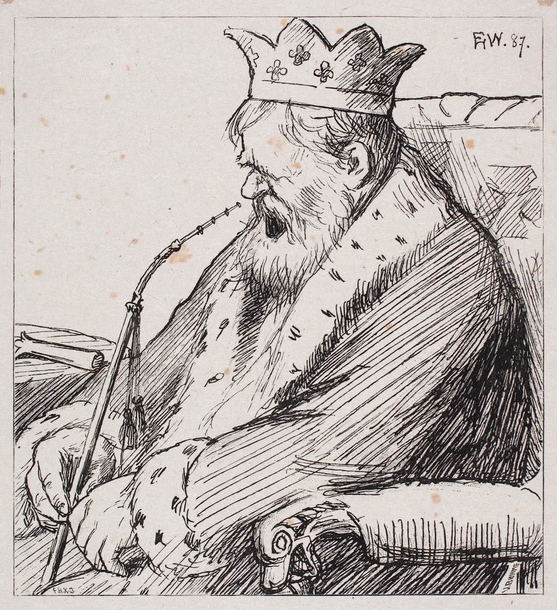 Illustration til De tre kongsdøtre i berget det blå 1882  1886