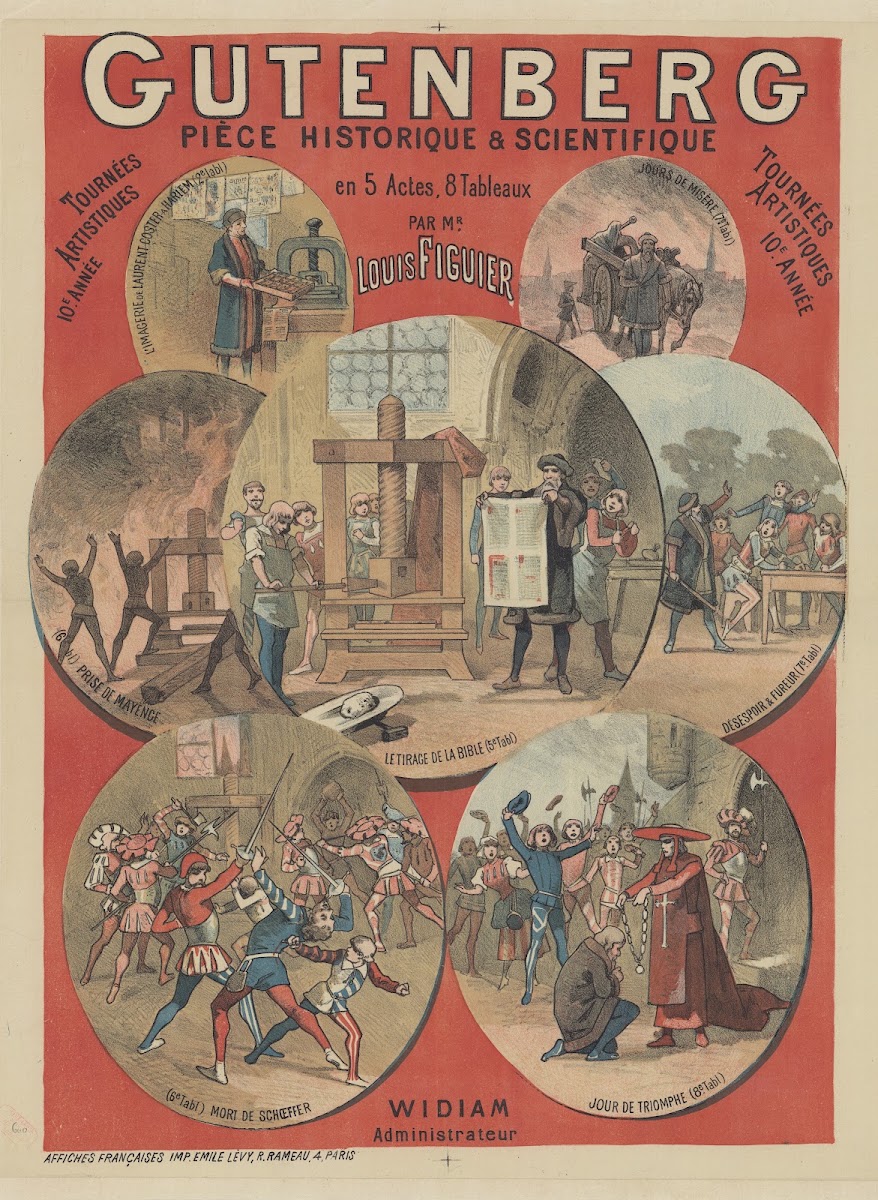 Tournées artistiques 10e année Widiam administrateur Gutenberg Pièce historique