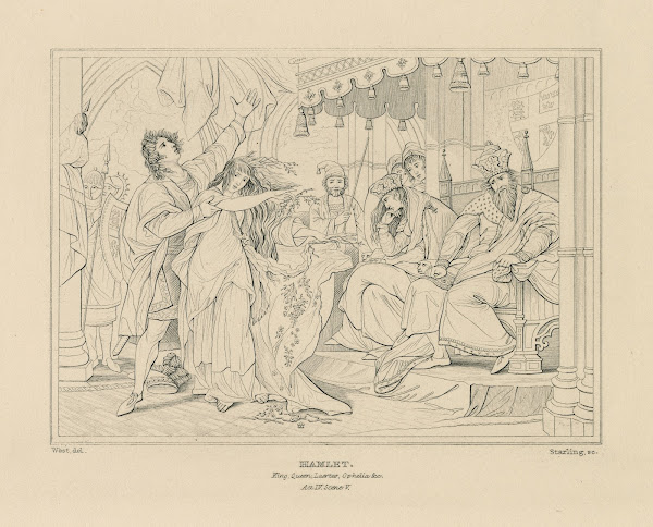 Hamlet King Queen Laertes Ophelia c act IV sc v 19th century