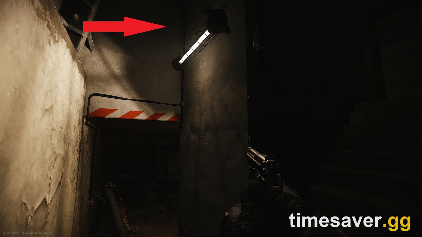 The D-2 extract power switch on Reserve, marked for restoring bunker power
