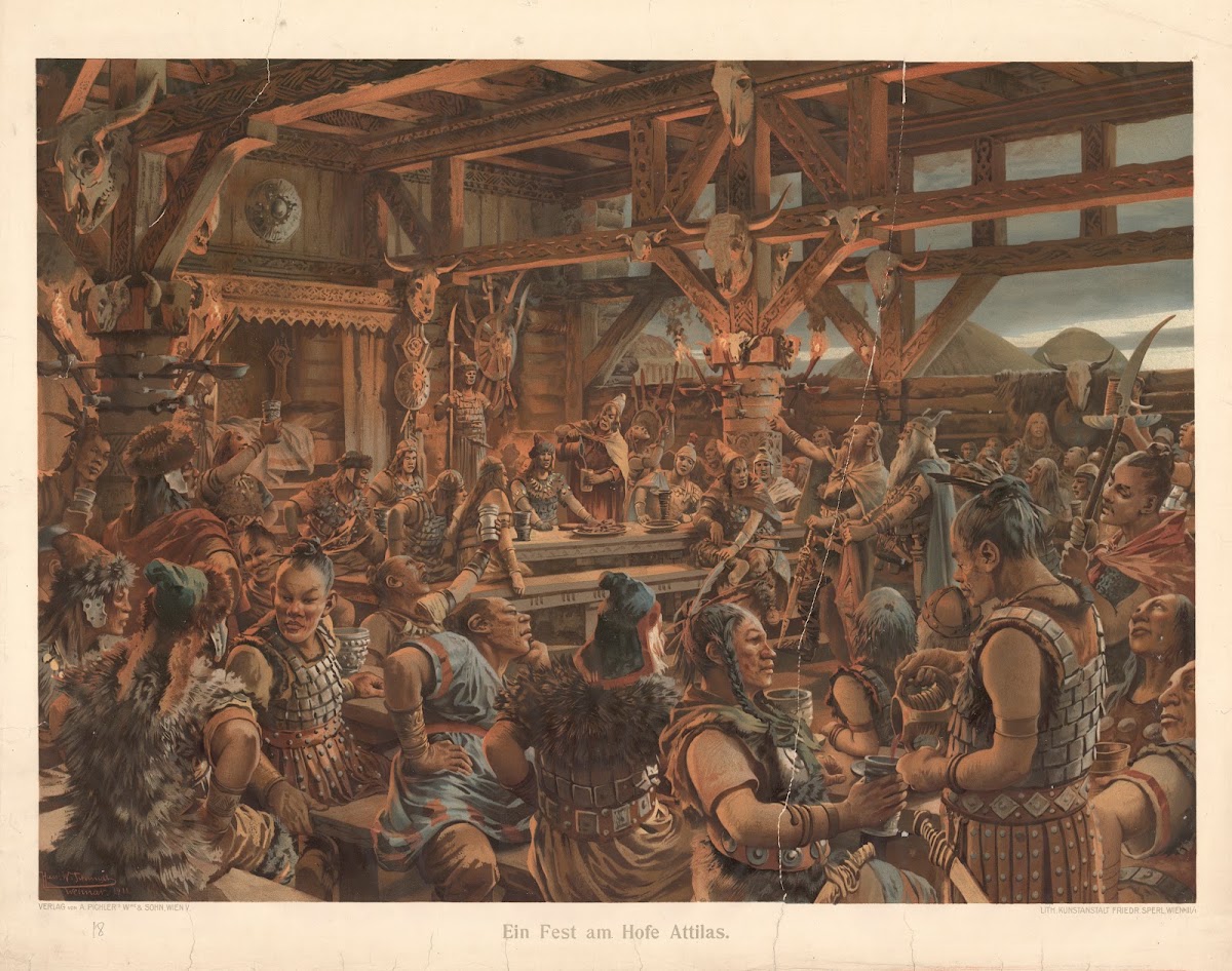A feast at Attilas court 1912