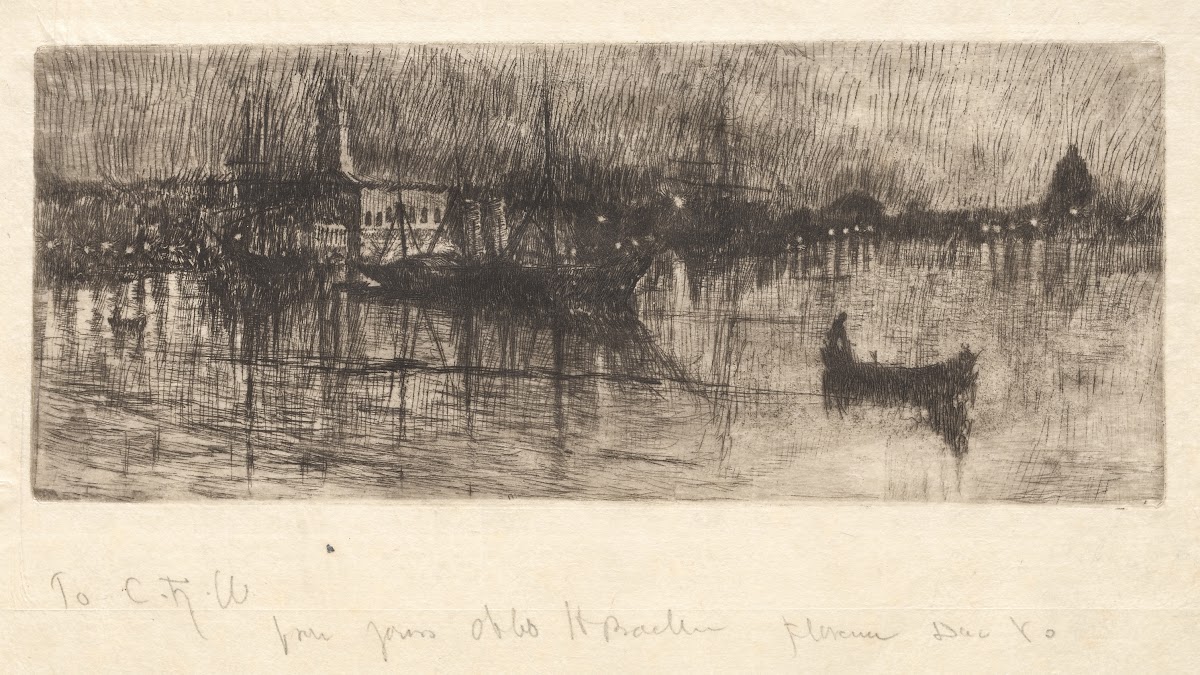 Rainy Night Venice 1880