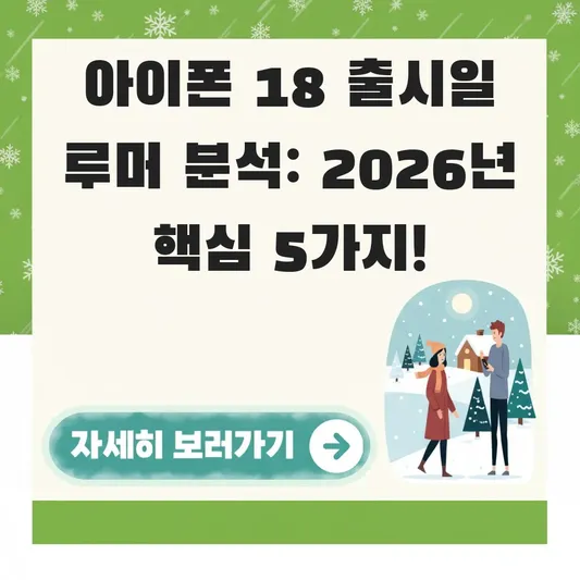 아이폰 18 출시일 루머 분석 전망
