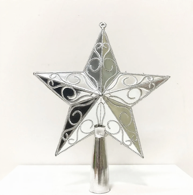Weihnachtsbaum-Spitze Stern aus Draht