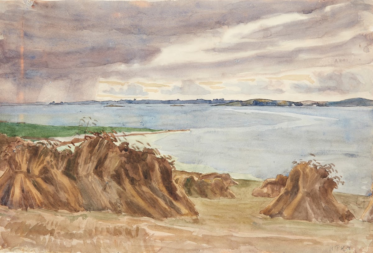 Rug i traver Katterød rev I baggrunden Bjørnø 1901
