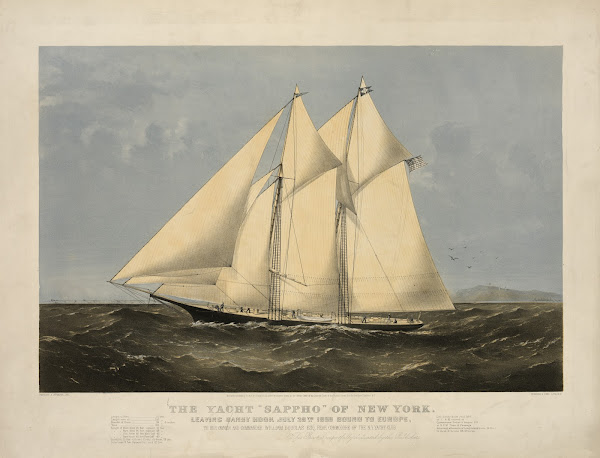 The yacht Sappho of New York leaving Sandy Hook July 28th 1869 bound to Europe 1