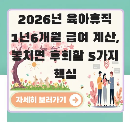 육아휴직 1년6개월 급여 계산 방법