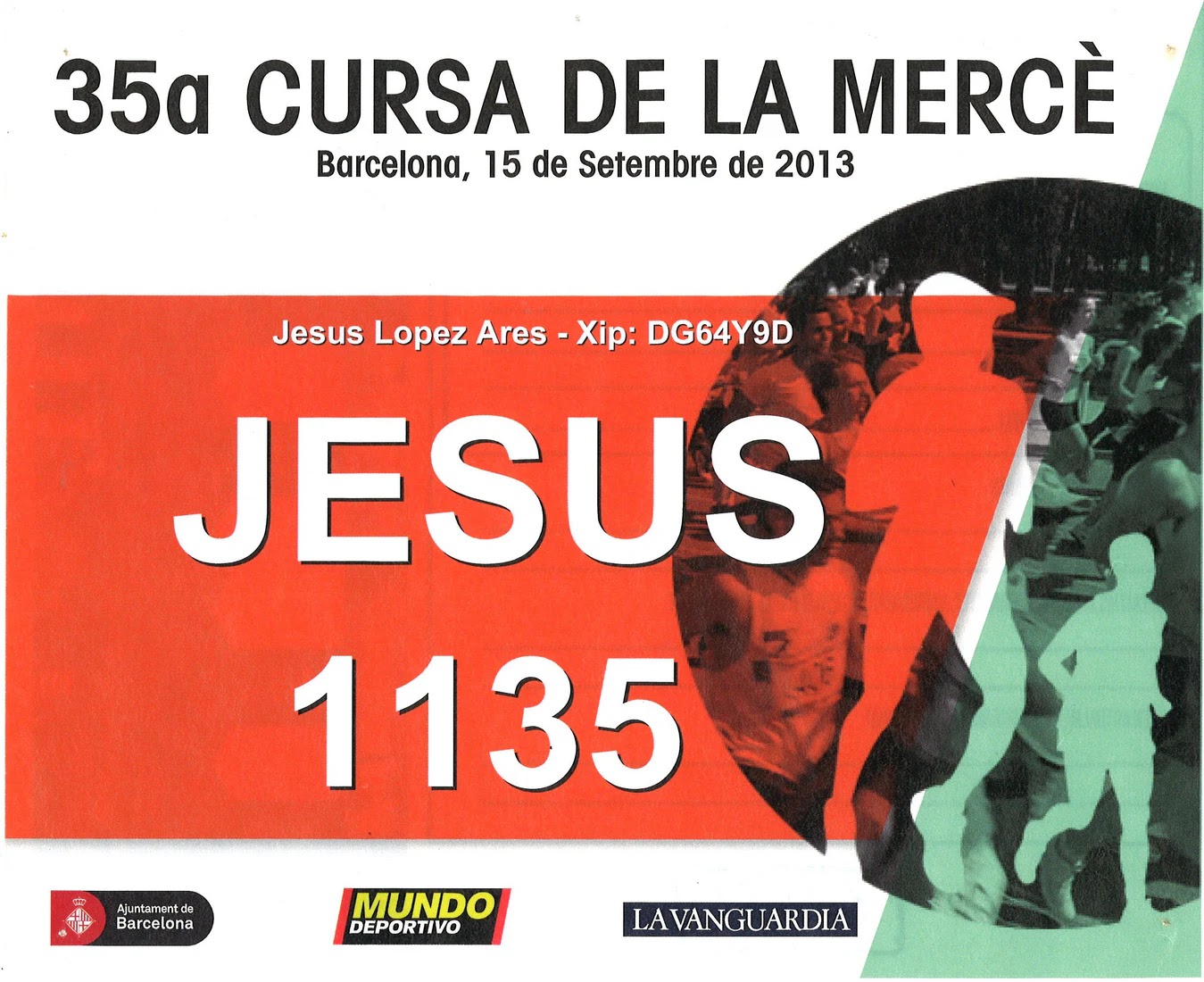 Dorsal de Cursa La Merce