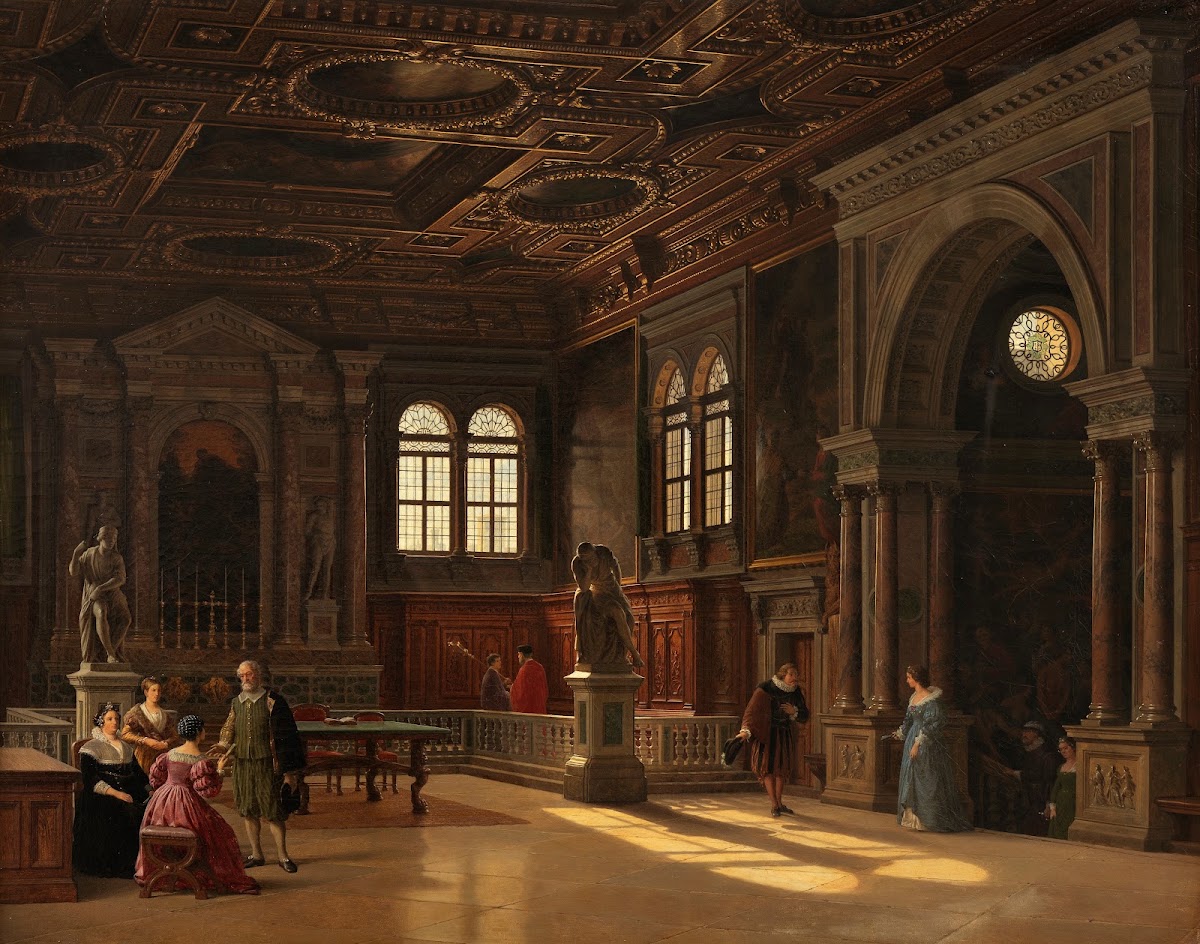 Interior from Scoula St Rocco Venice 1852