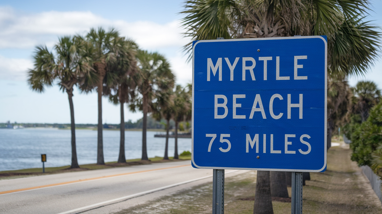 Distance and Travel Guide: Myrtle Beach from Rincon, Georgia