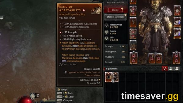 Diablo 4 Ancestral Legendary item affixes Season 14 — Greater Affix gear stat breakdown