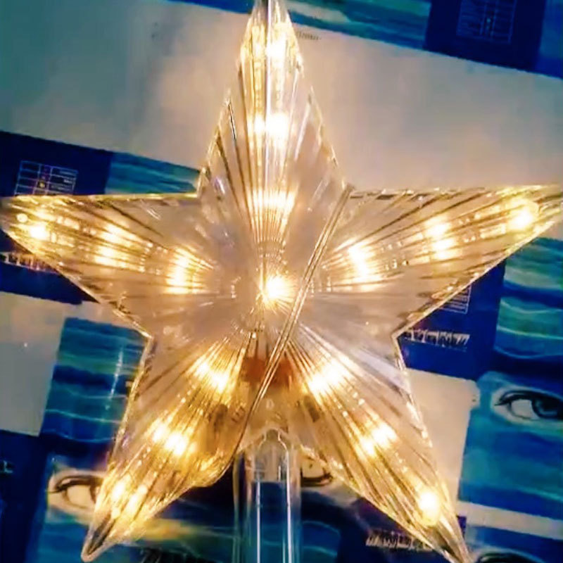 LED star for the Christmas tree topper, for outdoor use